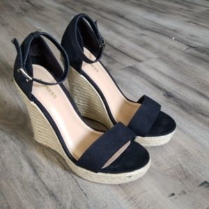 EXPRESS Black Wedges